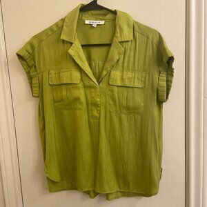 Rose+Olive Green Blouse Size XS